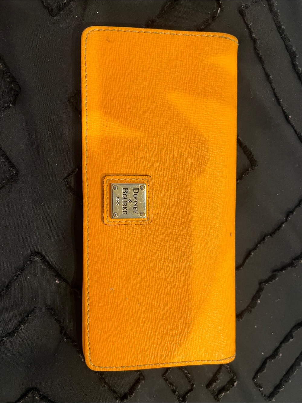 Dooney & Bourke Bright Orange Leather Long Wallet